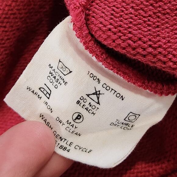 VTG 80s Patagonia Mens M Medium USA Heavy Cotton Knit Thick Polo Henley Sweater - Picture 13 of 16